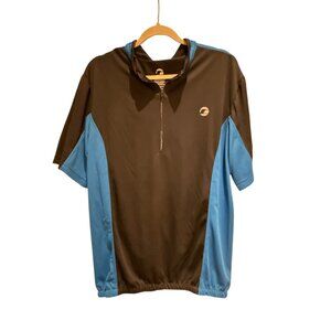 Tenn Outdoors 2XL Cycling Jersey Black Blue Zip Short Sleeve High Performance